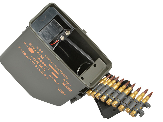 6000rd Boxagazine für M249 AEG- Olive