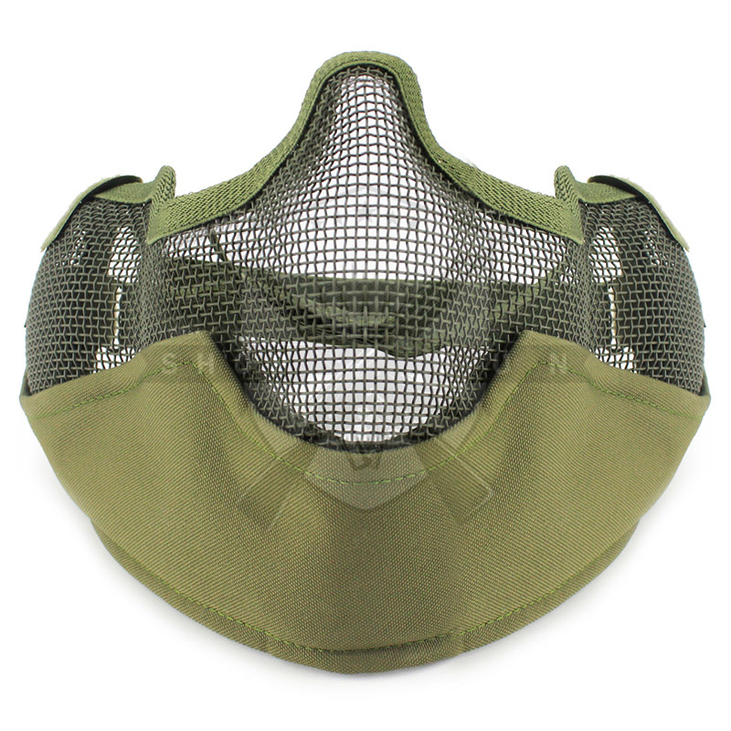 Basic Gittermaske mit Ohrenschutz (Oliv)