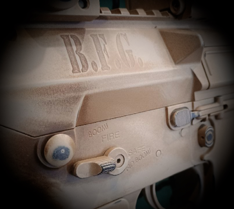 CUSTOMGUN: E&C Project BFG mit Reddot, Jefftron Scylla, Speedgears, Aimtop, ca. 1,6 Joule