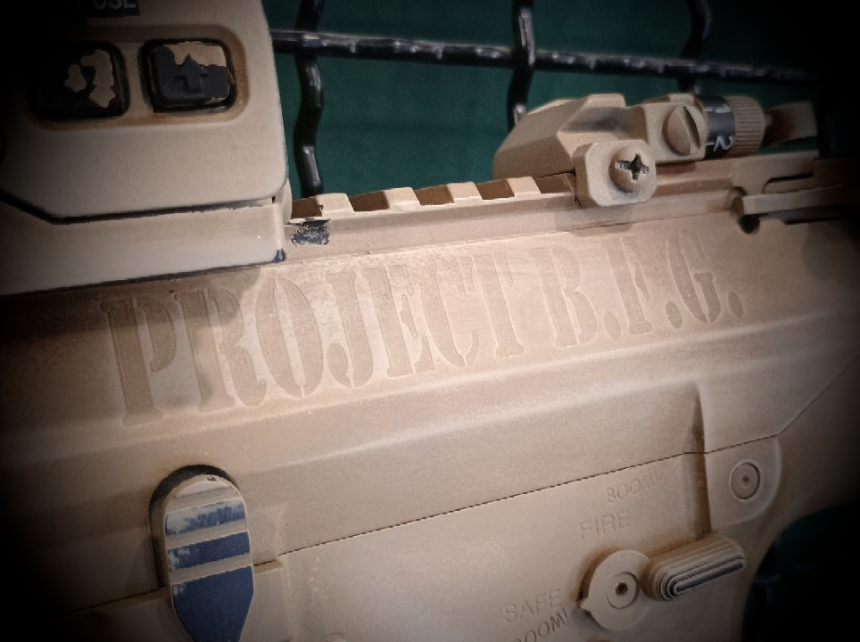 CUSTOMGUN: E&C Project BFG mit Reddot, Jefftron Scylla, Speedgears, Aimtop, ca. 1,6 Joule