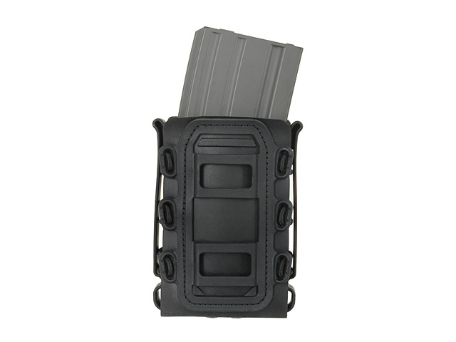 Soft Shell Rifle 5,56 Mag Pouch with MOLLE Clips - Black [TMC]