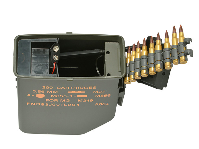 6000rd Boxagazine für M249 AEG- Olive