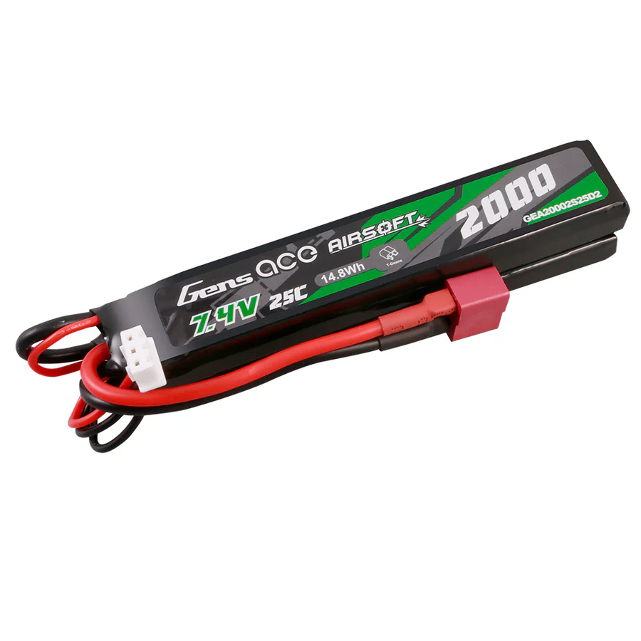 Gens Ace 25C 2000mAh 2S2P 7.4V Double-Sticktype mit T-Stecker