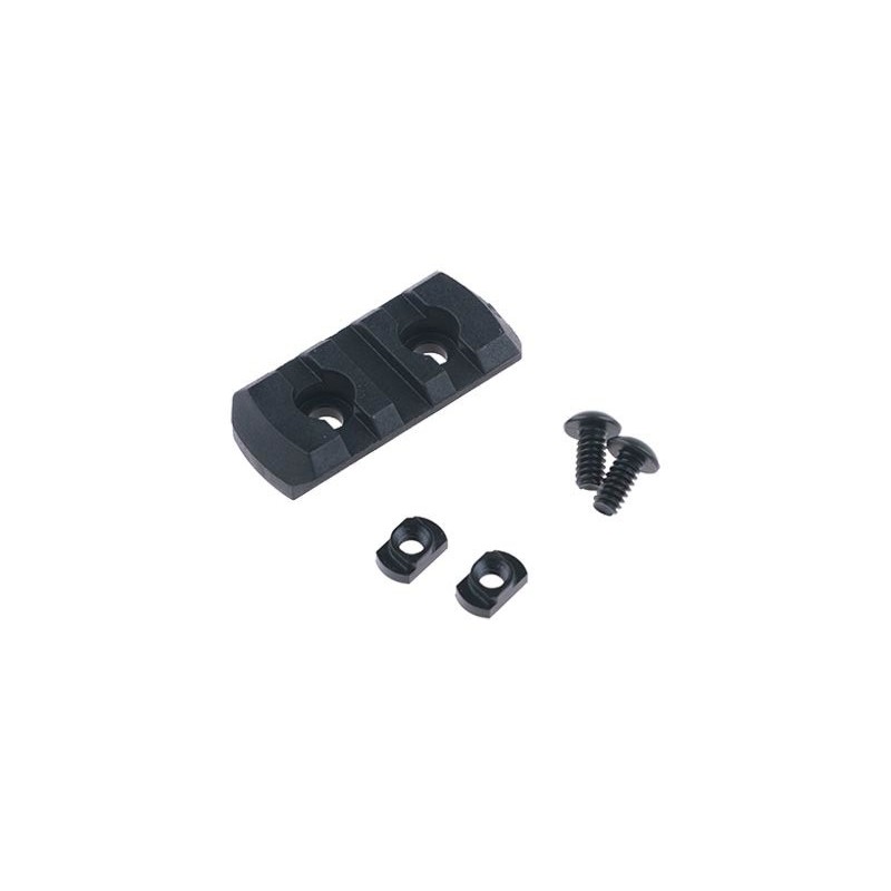 Adapterschiene: MLok auf RIS, schwarz 3 Slots, Polymer