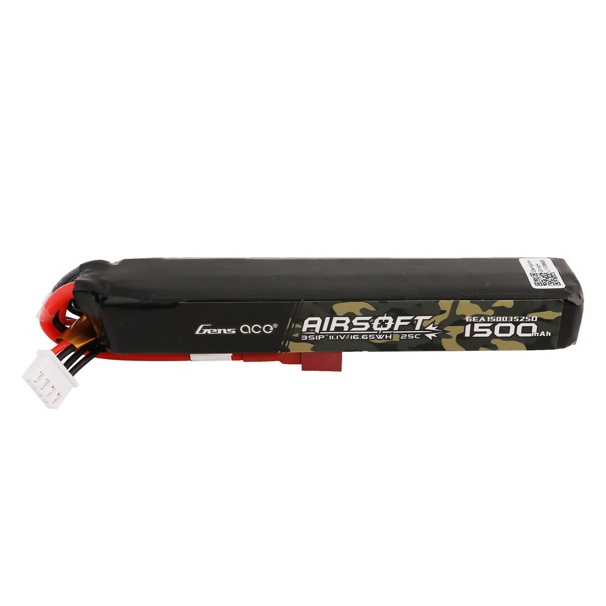GensAce 25C 1500mAh 3S1P 11.1V, Sticktype mit T-Stecker