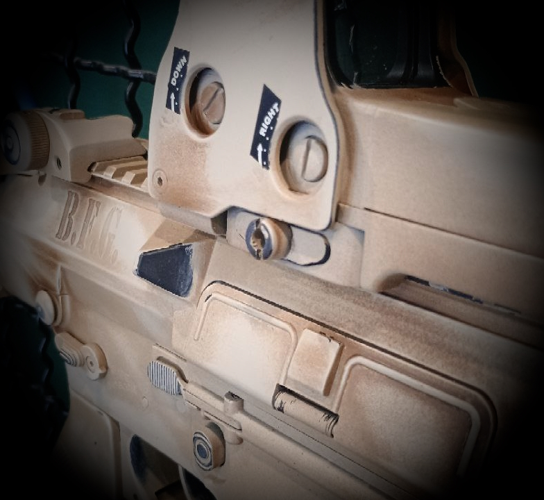 CUSTOMGUN: E&C Project BFG mit Reddot, Jefftron Scylla, Speedgears, Aimtop, ca. 1,6 Joule