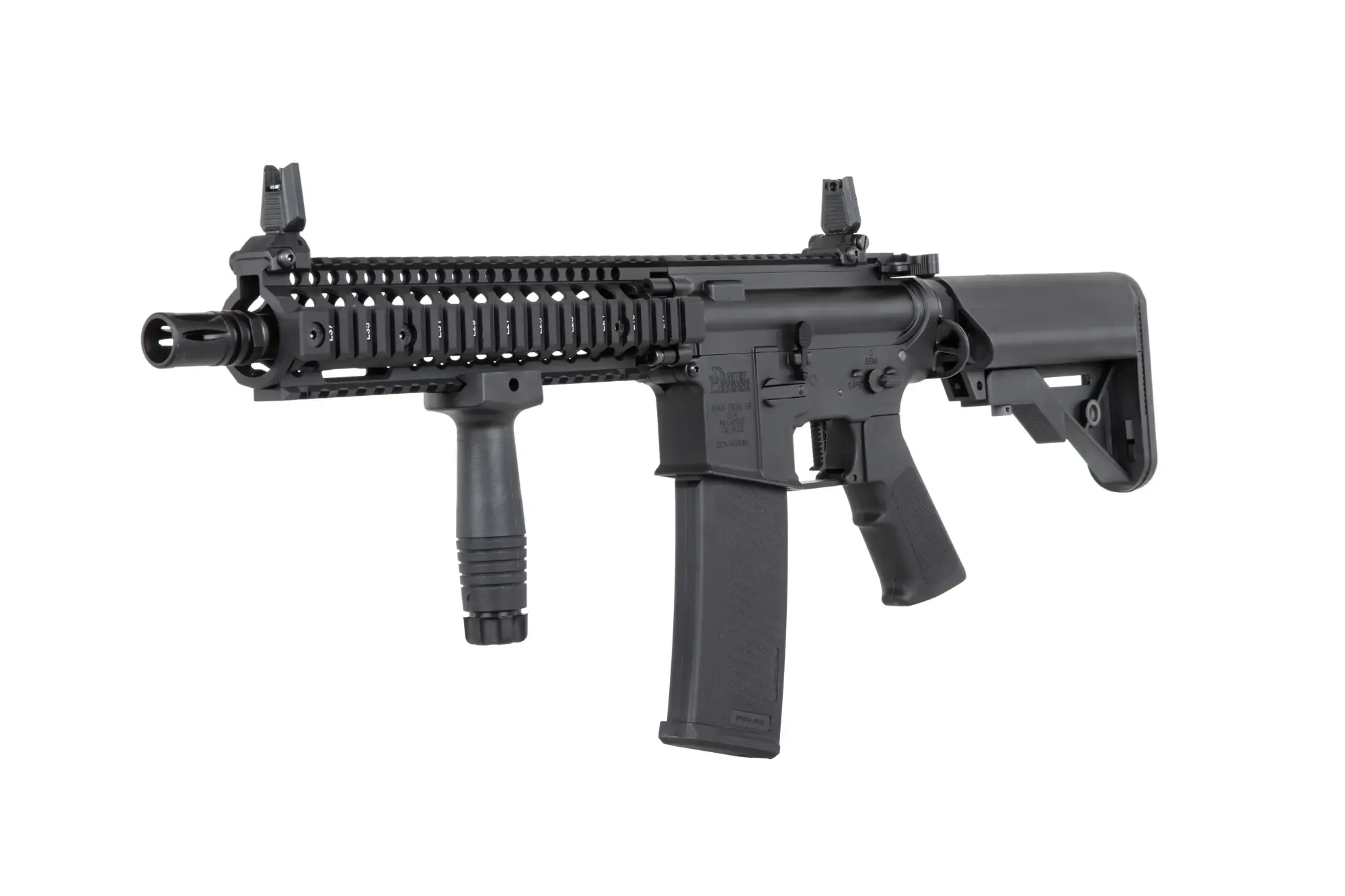 Daniel Defense® MK18 SA-P19 PRIME max. 0,5J AEG mit ASTERII Bluetooth E.T.U, Dark Matter 27K Brushless Motor und Speedgears (BK)