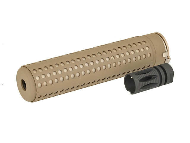 QD Schalldämpferdummy mit Flashhider, DE/TAN