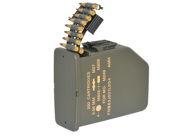 6000rd Boxagazine für M249 AEG- Olive