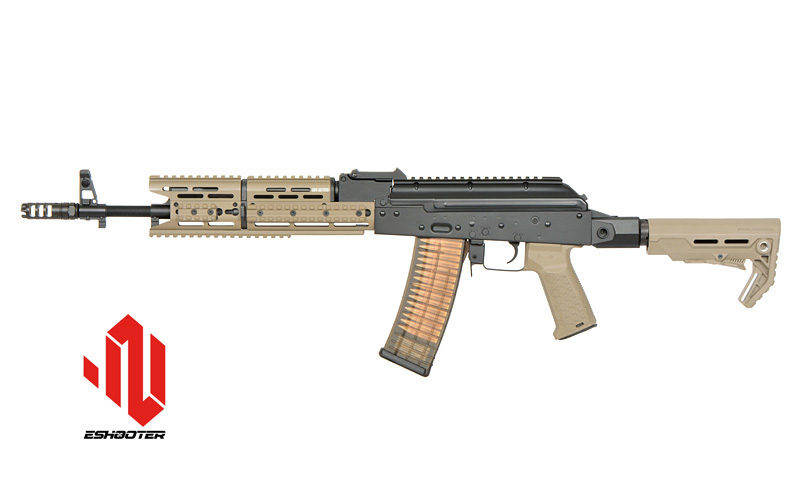 Strike Industries AK-TRAX mit Eshooter ETU max. 0,5J AEG TAN